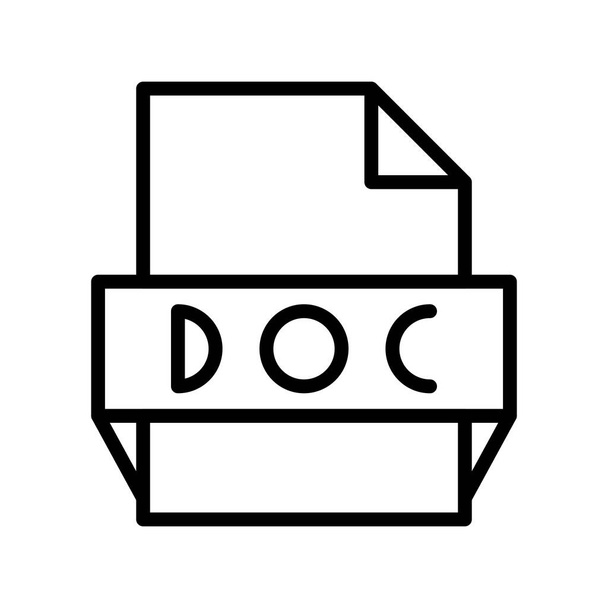 Doc Esquema Vector Icono Desig - Vector, imagen