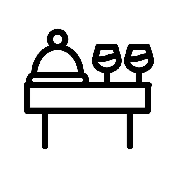 Περίγραμμα Catering Vector Icon Desig - Διάνυσμα, εικόνα
