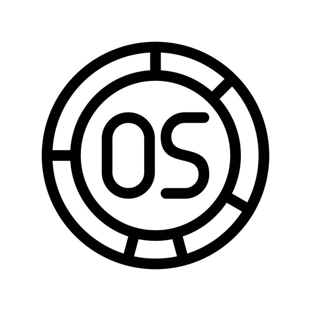 Operating System Outline Vector Icon Desig - Vector, Image