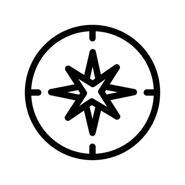Esquema Compas Vector Icono Desig - Vector, imagen
