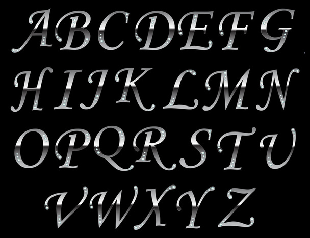Chrome typeface Gray. - Wektor, obraz