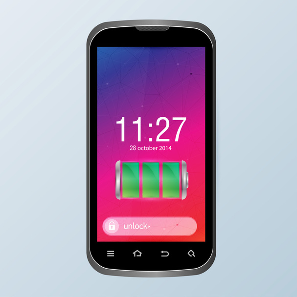 Modern smart phone - Vector, Image