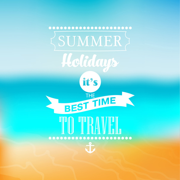 Summer holidays message for your design - Vector, afbeelding