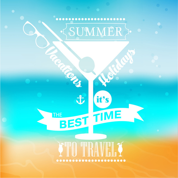 Summer holidays message for your design - Вектор,изображение