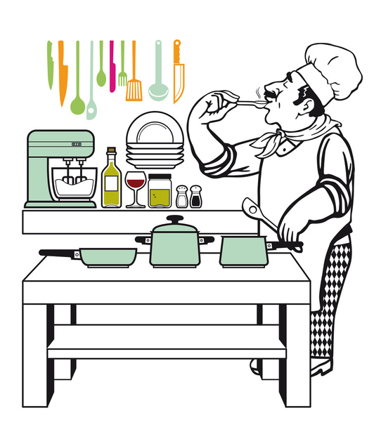Шеф-повар
 - Вектор,изображение