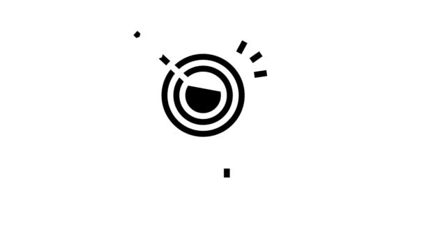 money earning target glyph icon animation - 映像、動画