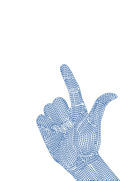 binaire hand. - Foto, afbeelding