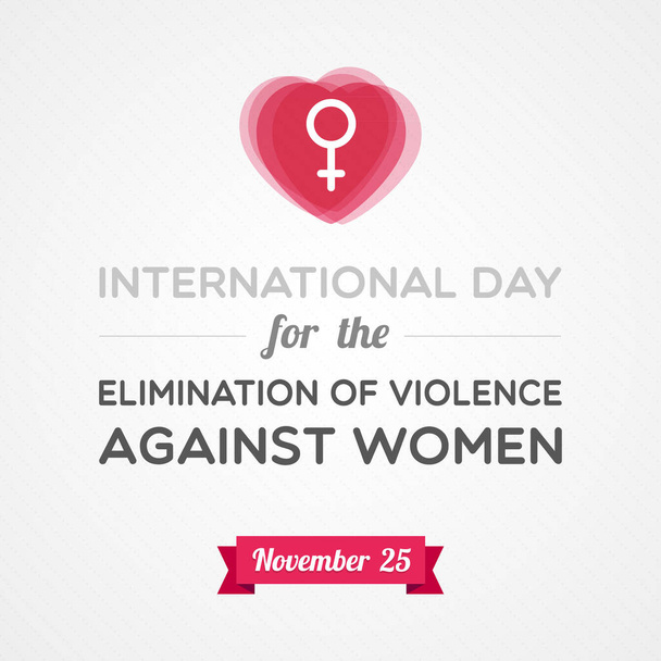 Día Internacional para la Eliminación de la Violencia contra la Mujer. Ilustración vectorial, diseño plano - Vector, imagen