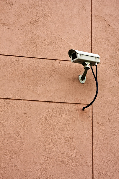 cctv Überwachungskamera und leere Wand. - Foto, Bild