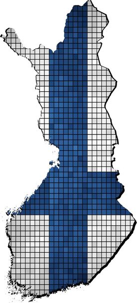 Finlandia mapa grunge mosaico
 - Vector, imagen