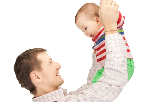 mutlu baba ile bebek - Fotoğraf, Görsel