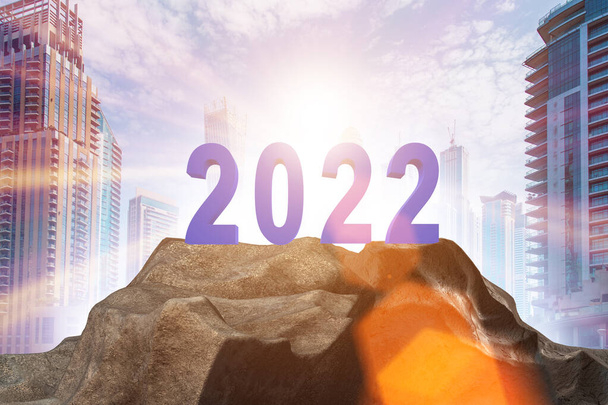 2021年から2022年への移行の概念 - 写真・画像