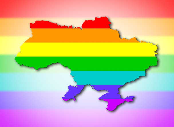 Ukraina - Sateenkaaren lippu kuvio
 - Valokuva, kuva