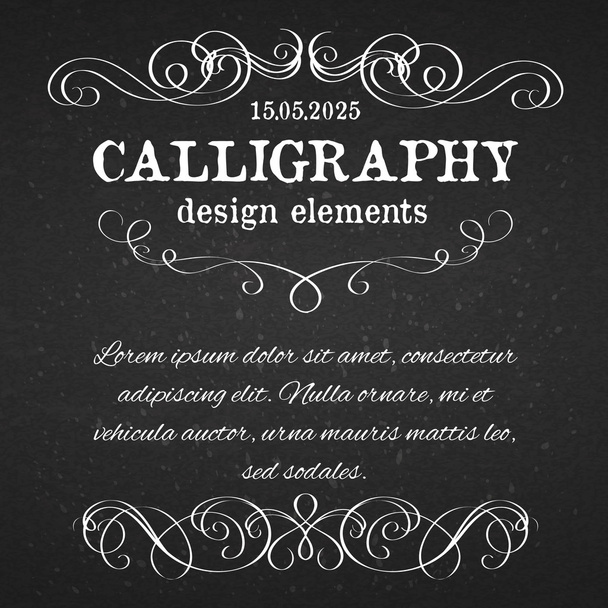 Calligraphic design elements - Вектор,изображение