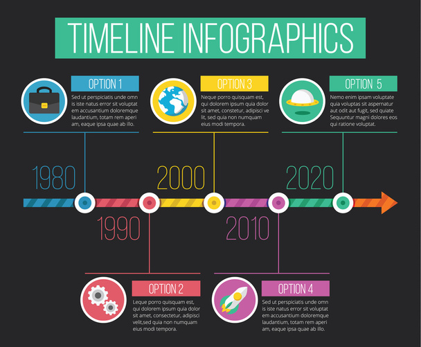 Vector Timeline Infographics 03 - Vetor, Imagem