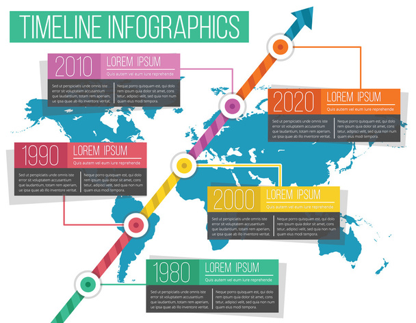 Vector Timeline Infographics 05 - Vektor, kép