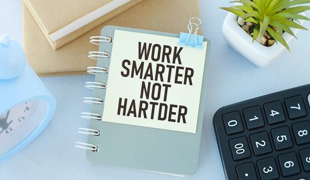 Work Smarter Not Harder Concept motivational and work efficiency concept - Fotó, kép