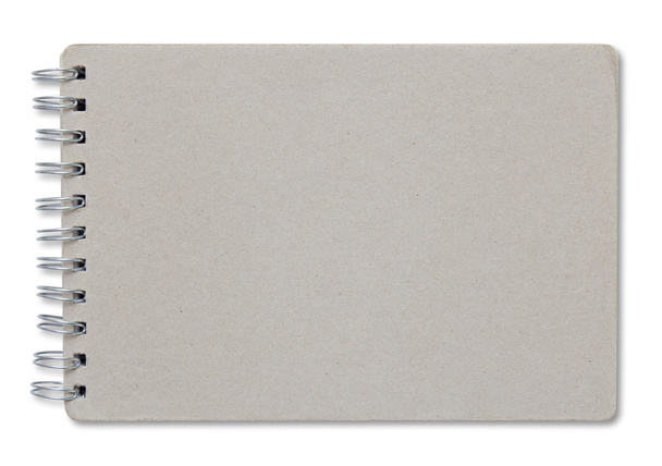 notatnik okładka na białym tle nieużytek - Zdjęcie, obraz