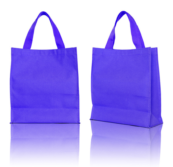 sac à provisions bleu sur fond blanc
  - Photo, image