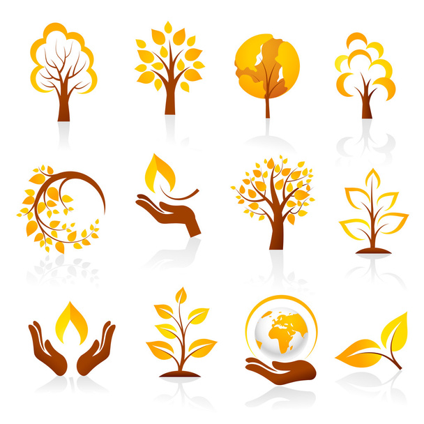 Autumn icons - Vector, Imagen