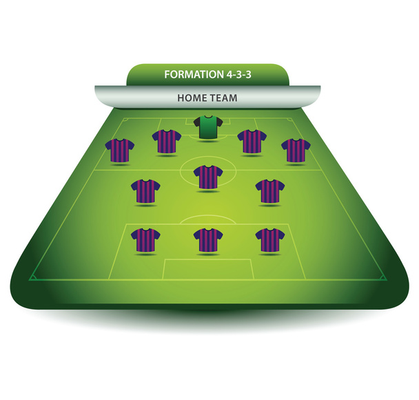 Formaciones del equipo de fútbol
 - Vector, imagen