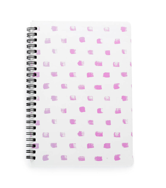 Notebook on white background, top view - Photo, Image