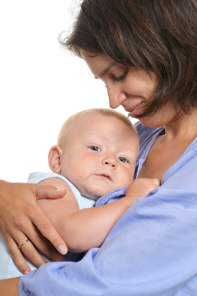 Mother holding baby boy - Фото, зображення