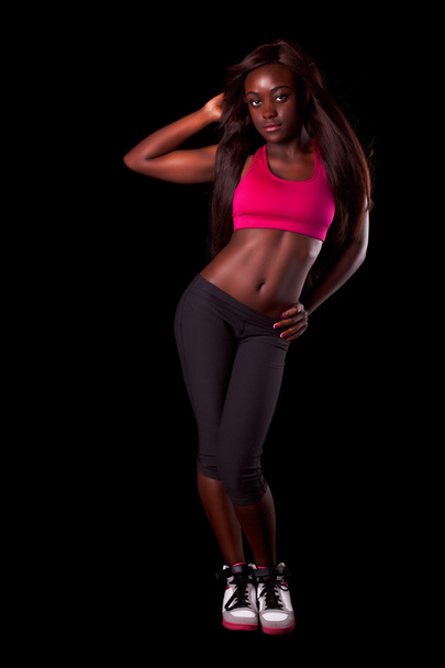 Giovane donna africana in forma - Foto, immagini