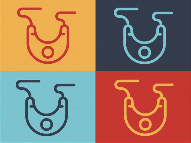 Modèle de logo de tissu de bavette de bébé, icône plate simple de bébé, bavette, nouveau-né - Vecteur, image