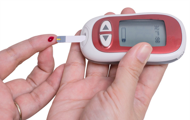 ruční testování pro vysoké hladiny cukru v krvi - Fotografie, Obrázek