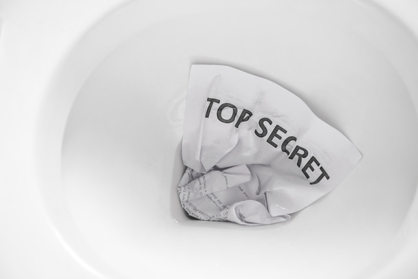 top secret document flush away - Photo, Image