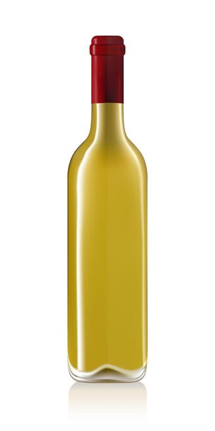 bouteille de vin sur blanc
 - Vecteur, image