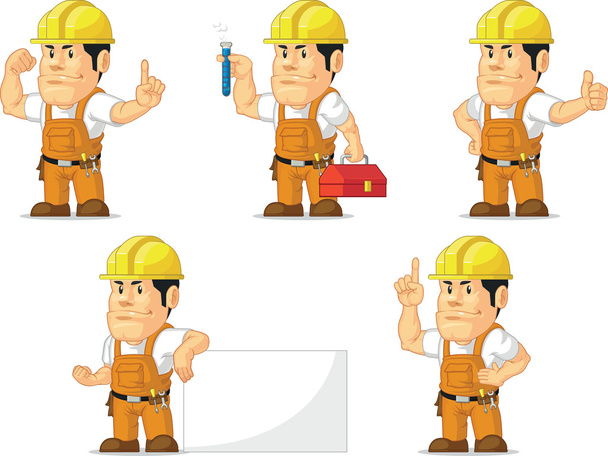 Strong Construction Worker Mascot 5 - Vector, Image