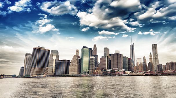 Panoramic view of Lower Manhattan skyline - Photo, Image