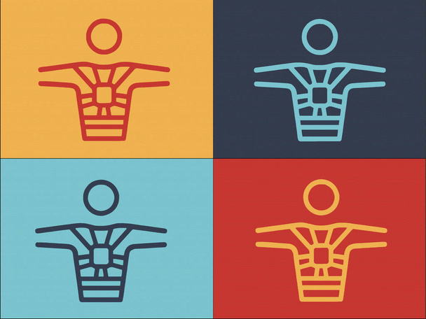 Göğüs Düzeltme Logo Şablonu, Basit Düz Göğüs, Sağlık, Sağlık Simgesi - Vektör, Görsel