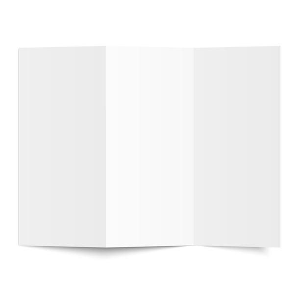 katlanmış broşür - beyaz kağıt boş sayfa- - Vektör, Görsel