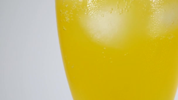 Orangefarbenes Soda Flötenglas - Filmmaterial, Video