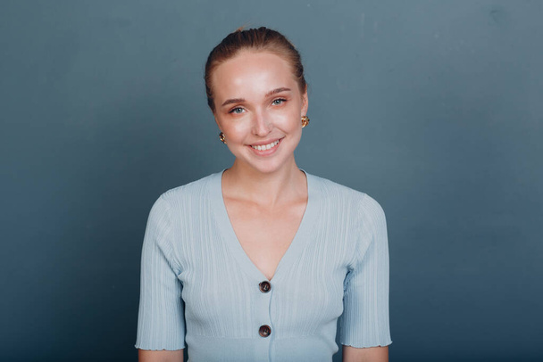 Portrait of beautiful smiling young european woman - Photo, Image