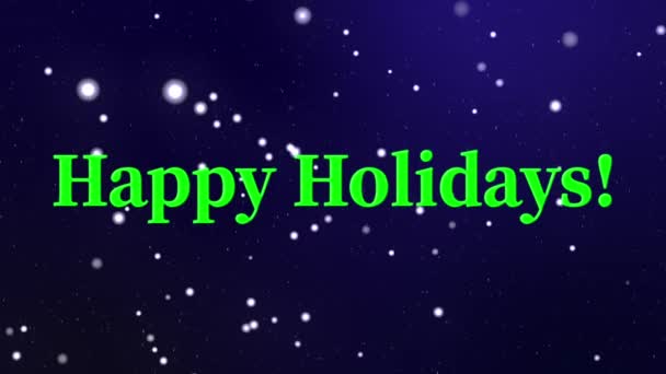 Happy Holidays materiał tekstowy grafika ruchu na koniec roku  - Materiał filmowy, wideo