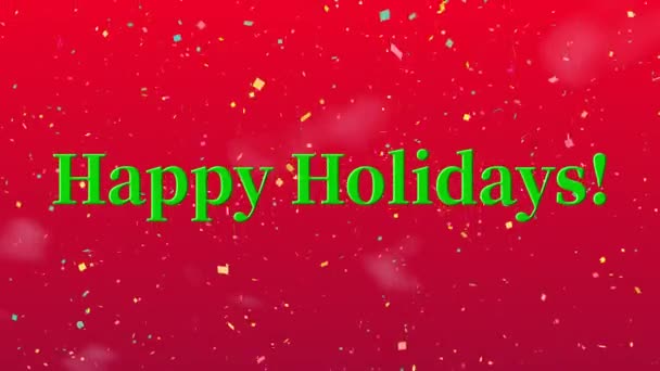 Happy Holidays materiał tekstowy grafika ruchu na koniec roku  - Materiał filmowy, wideo