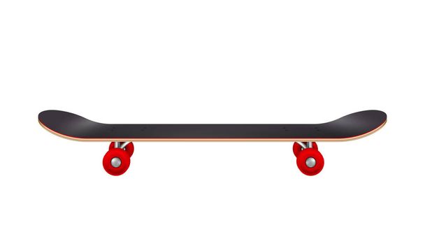Composizione laterale dello skateboard nero - Vettoriali, immagini