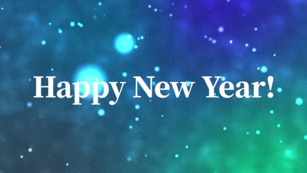 Happy new year text English message animation motion graphics - Footage, Video