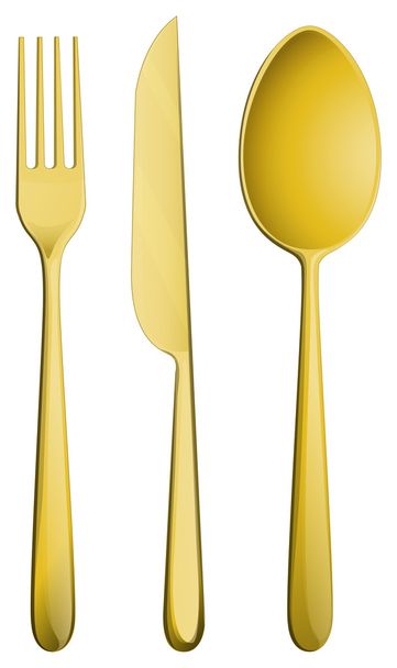 Gouden dineren reeks - Vector, afbeelding