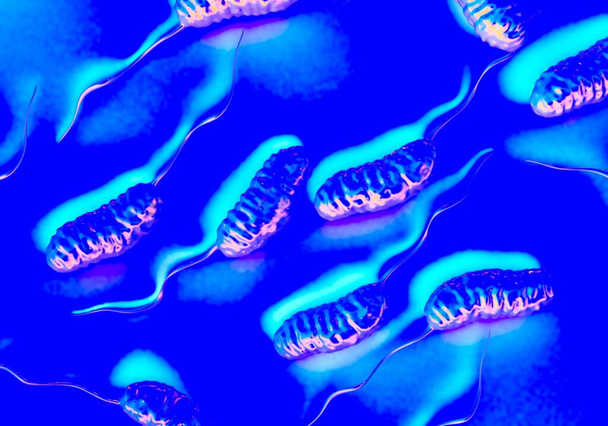 Illustration 3d - Bactéries du choléra - Photo, image