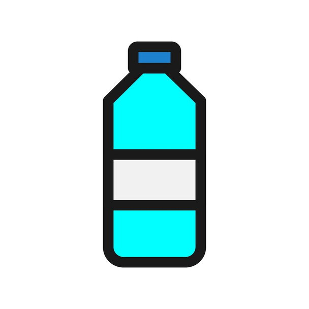 Wasserflaschenlinie gefüllt Vector Icon Desig - Vektor, Bild