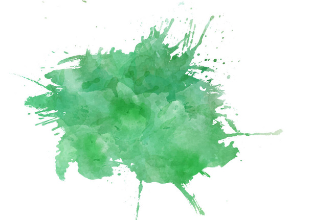 υδατογραφία υφή λεκέ σε πράσινα χρώματα 0211 - Διάνυσμα, εικόνα