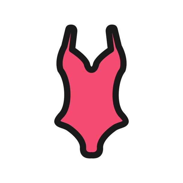 Swim Suit Line Filled Vector Icon Desig - Διάνυσμα, εικόνα