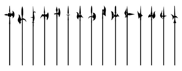 silhouette di alabarda
 - Vettoriali, immagini