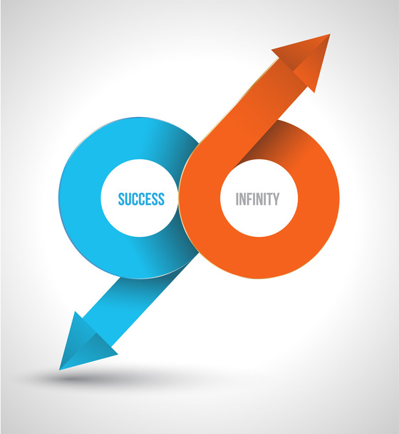 Arrow success infinity logo. - Vector, Image