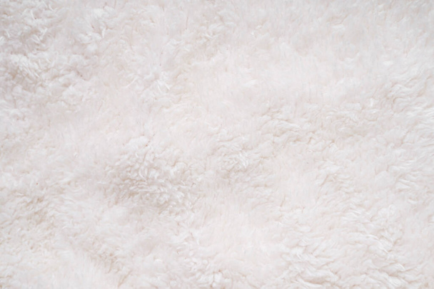 White fur texture background. Warm fluffy textile - Foto, Bild
